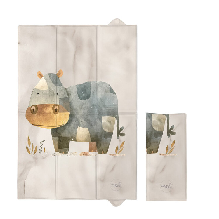 CEBA Podložka přebalovací cestovní (60x40) Basic Cosy Hippo Ceba