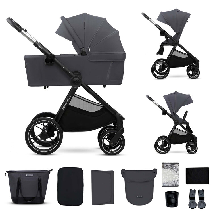 KINDERKRAFT Kočárek kombinovaný Nea 2 2v1 Dark Grey Kinderkraft