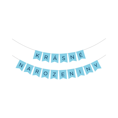 Banner Krásné narozeniny modrý