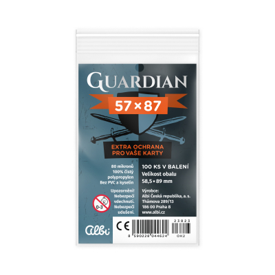 Obaly na karty Guardian pro karty 57 × 87 mm - 100 ks Albi Albi